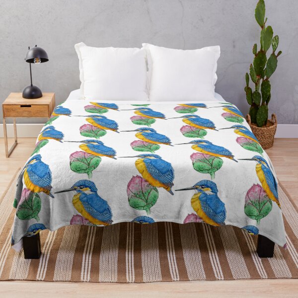 Item preview, Kingfisher on lotus designed and sold by PetitMartin.