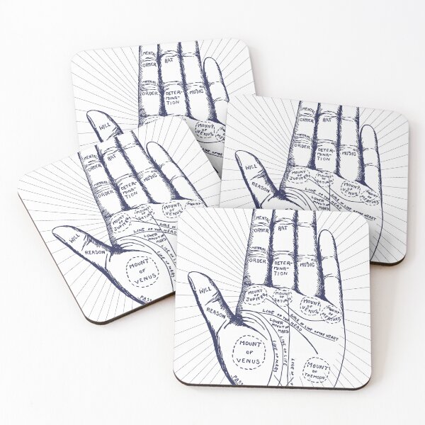 Item preview, Palmistry Vintage Palm Hand Reading Chart designed and sold by knightsydesign.