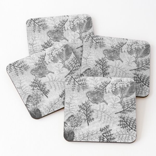 Item preview, Floral Pattern Linen Grey designed and sold by AlfabetDesign.