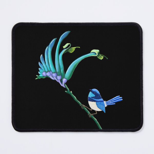 Item preview, Blue Kangaroo Paw and Blue Wren designed and sold by Soozie Wray.
