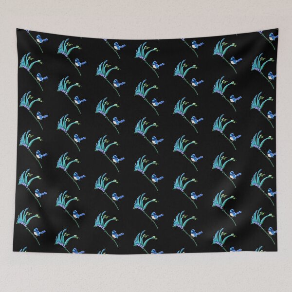 Item preview, Blue Kangaroo Paw and Blue Wren designed and sold by Soozie Wray.