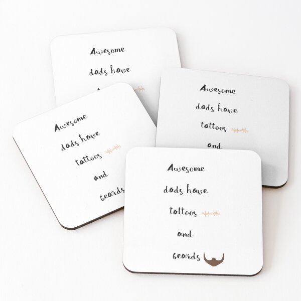 Item preview, awesome dads have tattoos and beards designed and sold by Zakaria-4.
