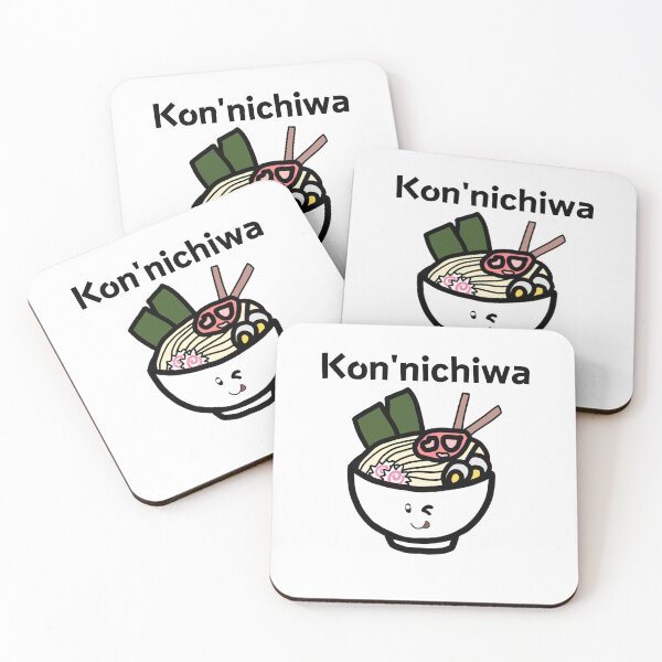 Item preview, Kon'nichiwa Japanese Hello Ramen Noodle Bowl Anime designed and sold by elvisg03.