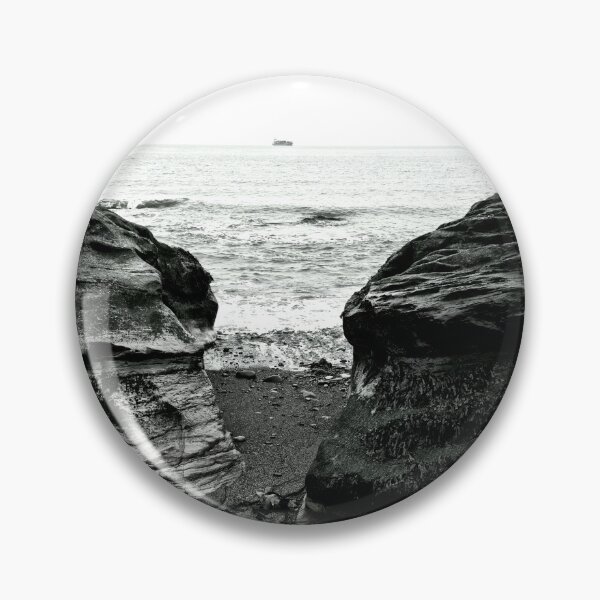 Item preview, Rocky Dysart beach in black and white  designed and sold by S-and-W-4ever.