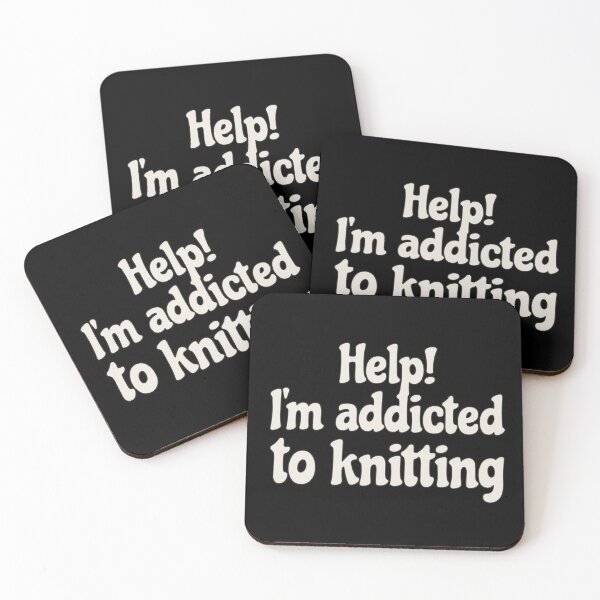 Item preview, Fun Slogan Help! I'm Addicted To Knitting, Great For Anyone Who Loves To Knit designed and sold by TrulyEpoque.
