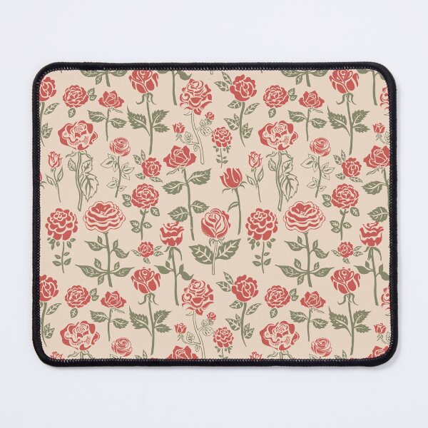 Item preview, vermillion roses on cream designed and sold by quinnhopp.
