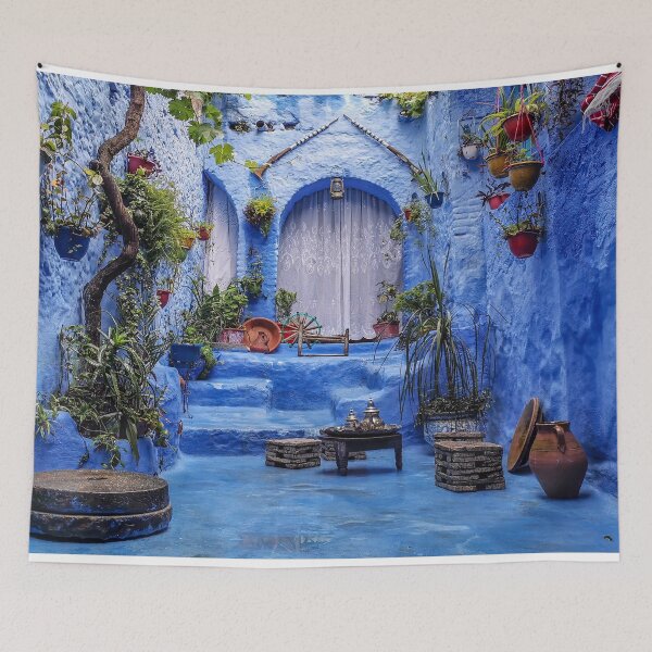 Item preview, Blue Moroccan Street 1 designed and sold by Jiksy.