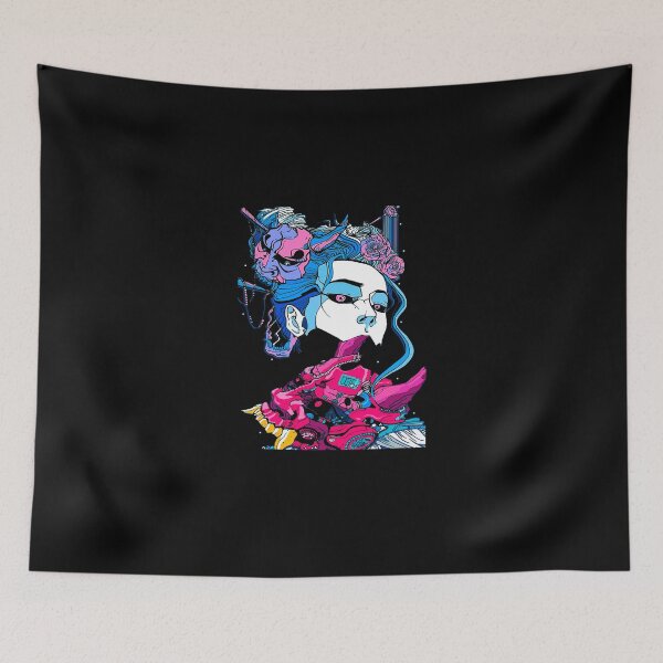 Item preview, Cyberpunk Samurai Demon Mask Japanese Girl designed and sold by IRCPlumbing1.