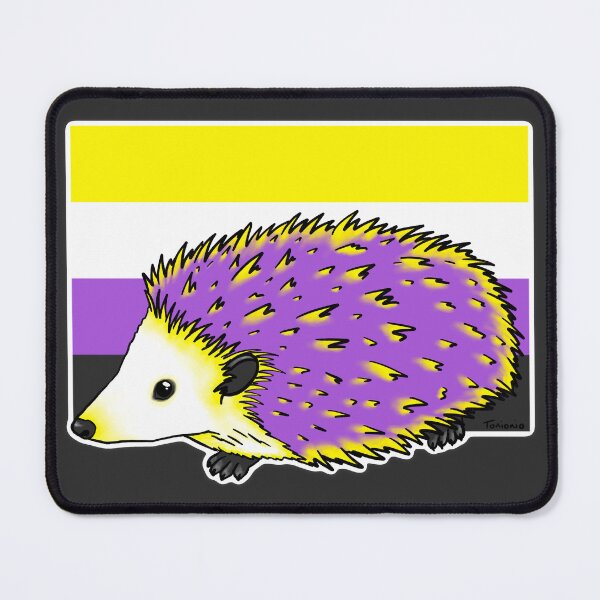 Item preview, Nonbinary Hedgehog designed and sold by Tonionio-Art.
