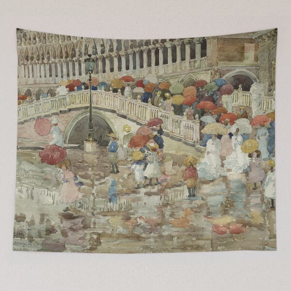 Item preview, Umbrellas in the Rain by Maurice Brazil Prendergast - Vintage Art designed and sold by RickE.
