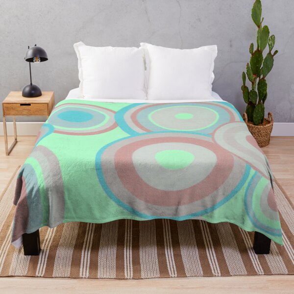 Item preview, Retro Inspired Geometric Circles - Mint Green designed and sold by TotallyRetroArt.