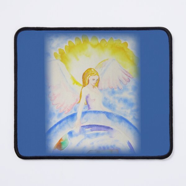 Item preview, Angelic Healing Watercolor Angel Heals the Planet Spiritual Uplifting designed and sold by Siela.