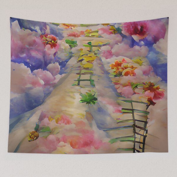 Item preview, Flower Path To Heaven | Artificial Inteligence Generated Art designed and sold by AllAboutAI.