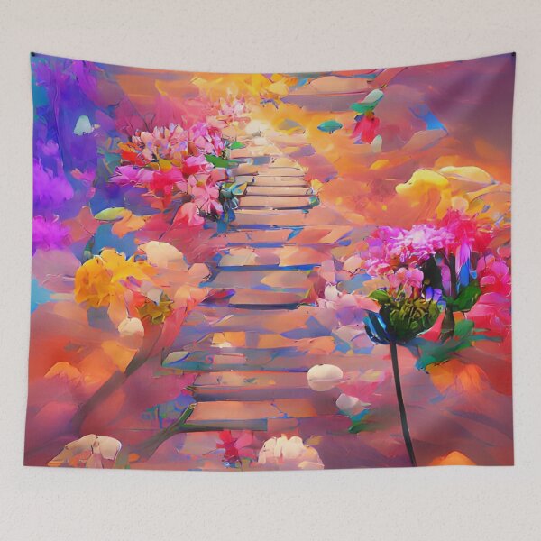 Item preview, Flower Path To Heaven | Artificial Inteligence Generated Art designed and sold by AllAboutAI.