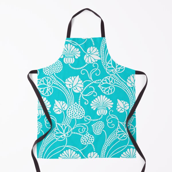 Item preview, Turquoise Vintage Inspired Floral designed and sold by TotallyRetroArt.