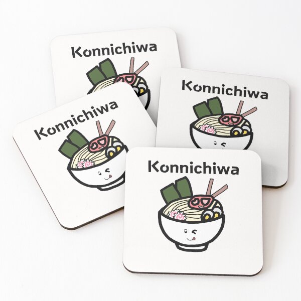 Item preview, Konnichiwa Japanese Hello Ramen Noodle Bowl Anime designed and sold by elvisg03.