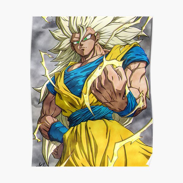 Goku Ssj 3 Poster For Sale By Zvonbal Redbubble