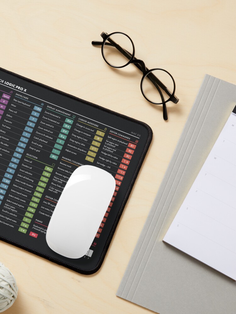 Thumbnail 3 of 5, Mouse Pad, DAW Shortcuts - Logic Pro X designed and sold by pennyandhorse.