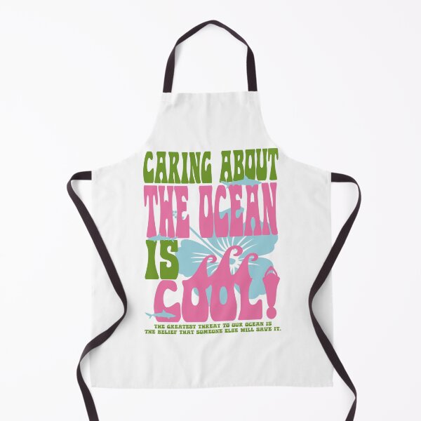 Item preview, CARING ABOUT THE OCEAN IS COOL! pink/green designed and sold by Julia Santos.