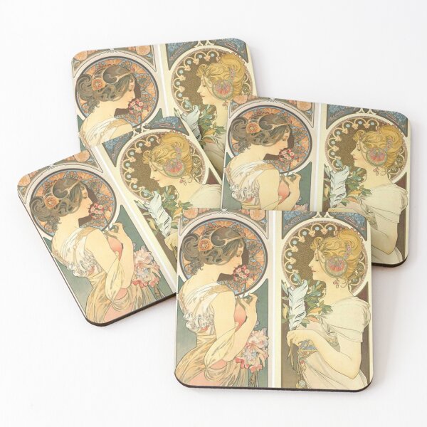 Item preview, Flowers and Feathers By Alphonse Mucha designed and sold by ArtHistoryLover.