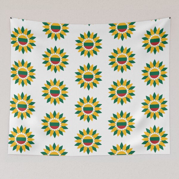 Item preview, The national flag of Lithuania with sunflower Luxury Design designed and sold by Flowerone.