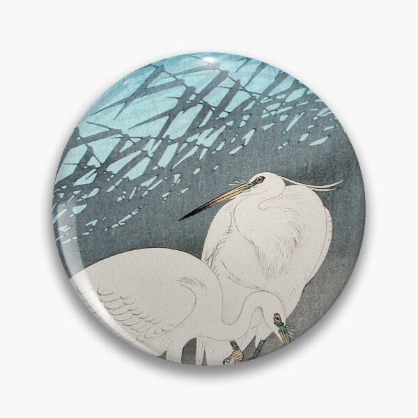 Item preview, Egrets and Reeds by Ohara Koson designed and sold by LeoLabs.