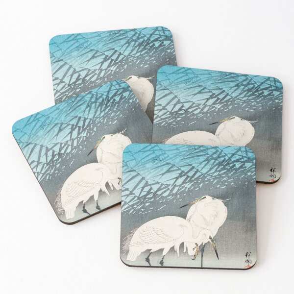 Item preview, Egrets and Reeds by Ohara Koson designed and sold by LeoLabs.