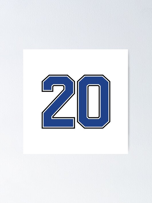 Number 20 lucky sports jersey twenty Poster for Sale by HeavyStyle Redbubble