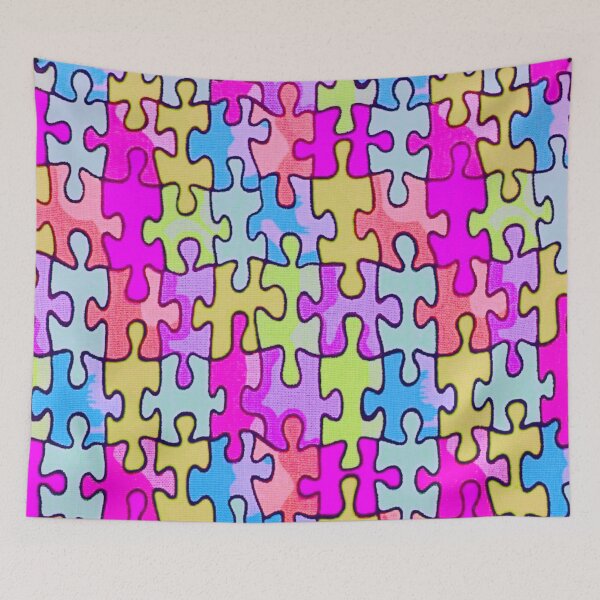 Item preview, Puzzle Piece Galore designed and sold by TotallyRetroArt.