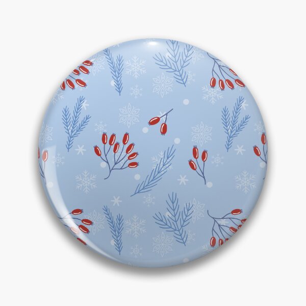 Item preview, Winter Pattern With Rosehip and Pine Branches designed and sold by shadowisper.