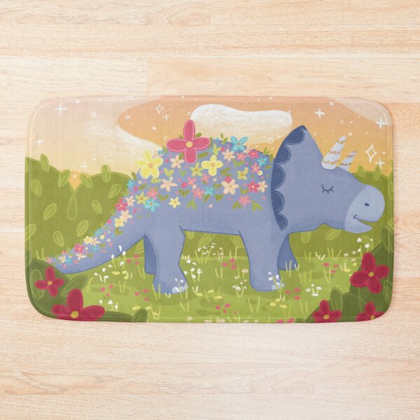 Item preview, Flower Triceratops Illustration designed and sold by SleepyLilSloth.