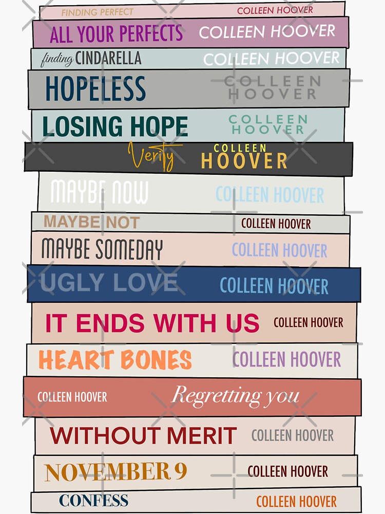 Colleen Hoover Book Spine Art Print COHO Book Cover Art Book