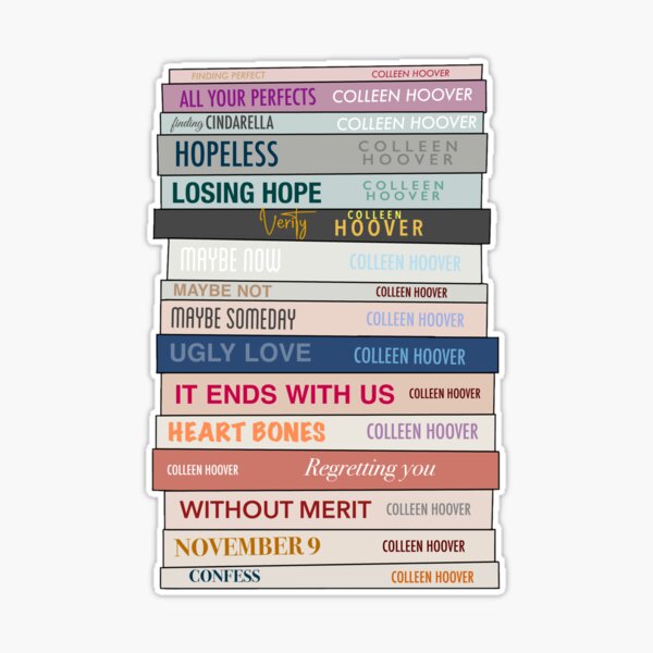 Colleen Hoover Book Spine Art Print COHO Book Cover Art Book