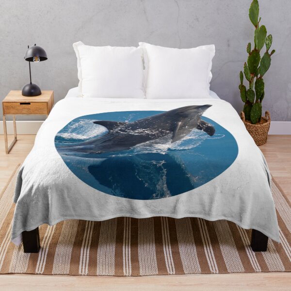 Item preview, Dolphin Splashing In Blue Water designed and sold by bayberrygal.