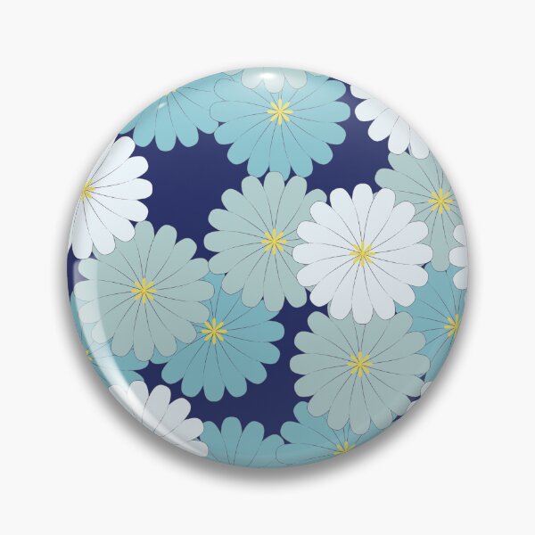 Item preview, Blue oriental flowers designed and sold by shadowisper.