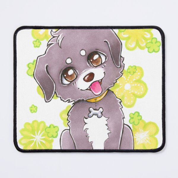 Item preview, dog with green flowers designed and sold by chidori.