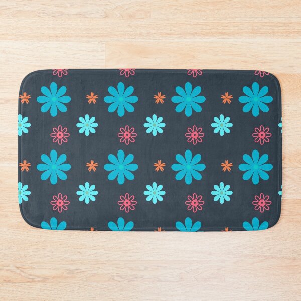 Item preview, Flower Power! Blue, Red and Orange Variation designed and sold by TotallyRetroArt.