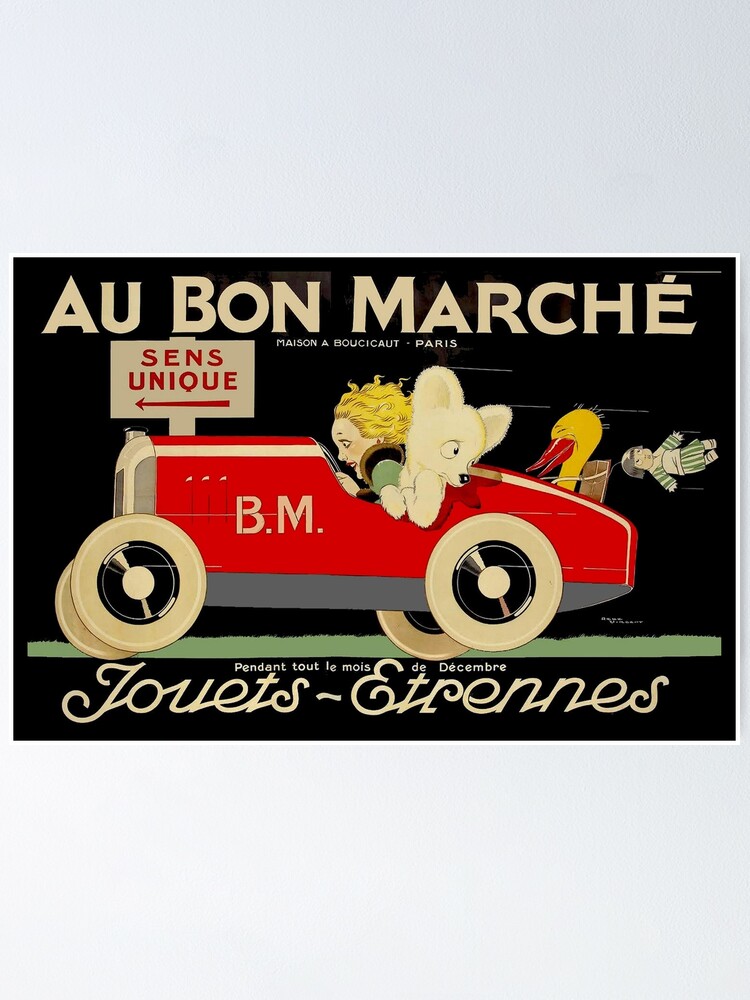 AU BONNE MARCHE: Vintage Toy Store Advertising Print Poster for Sale by  posterbobs