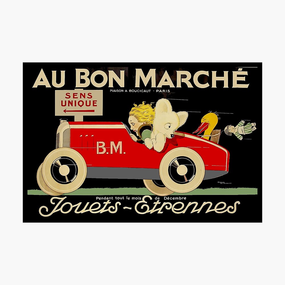 AU BONNE MARCHE: Vintage Toy Store Advertising Print Tote Bag for Sale by  posterbobs