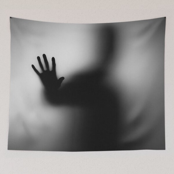 Item preview, Scary Shower Curtain for Halloween designed and sold by trendingatees.