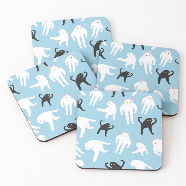 Item preview, Cursed Cats Meme Repeat Print designed and sold by ponychops.