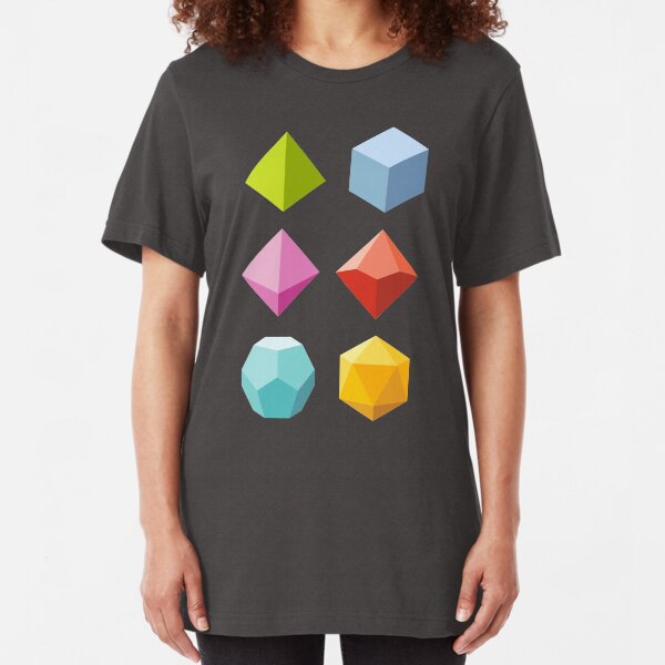Roll Color - Dungeons & Dragons Line Art Series Slim Fit T-Shirt