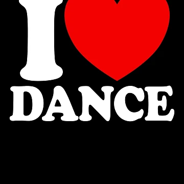 Imagen de la obra I Love Dance Red Heart Dance Lover Ballerina I Love Dance Gear de DynamicDesign