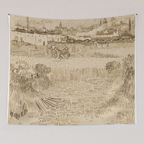 Item preview, Vincent Van Gogh - Arles, View from the Wheatfields (1888) designed and sold by amrmab.