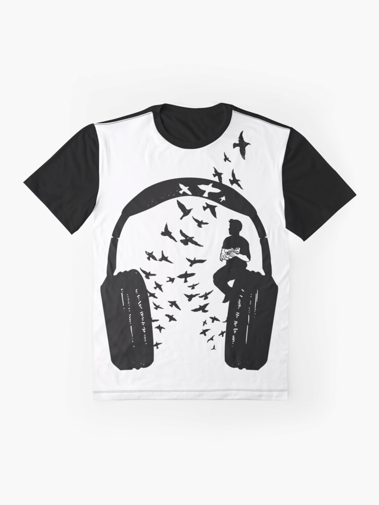 Alternate view of Headphone - Ukulele Graphic T-Shirt