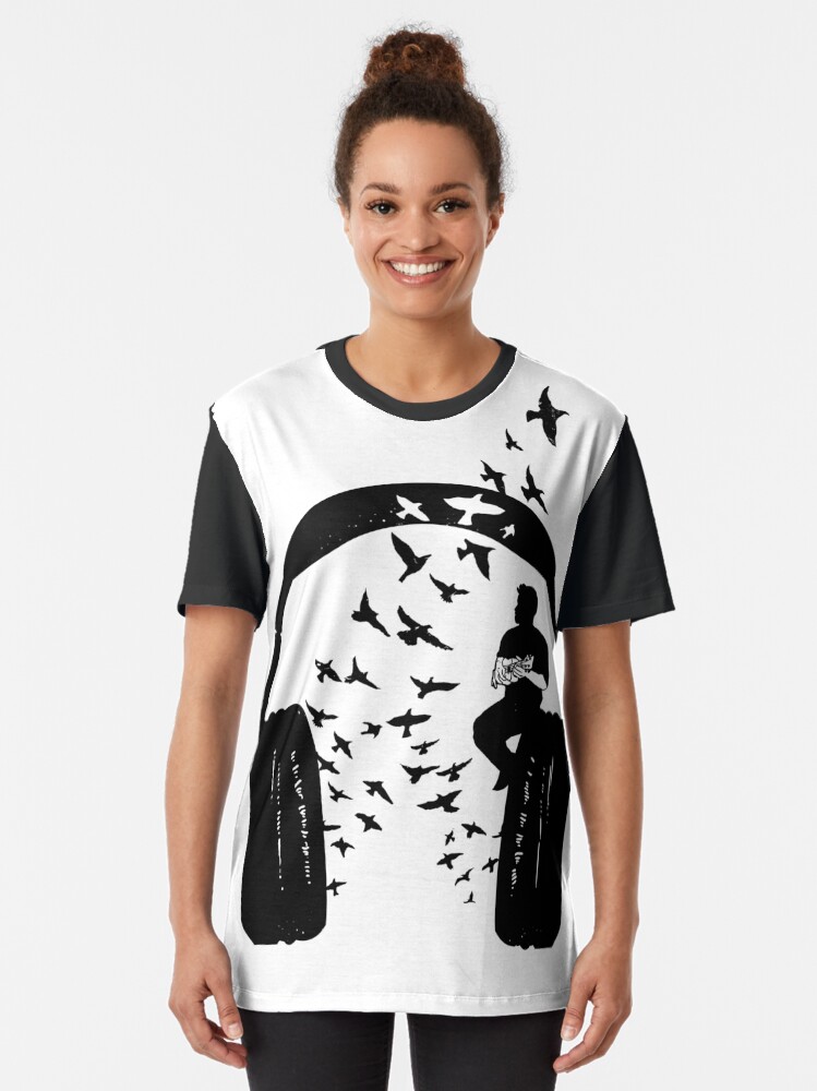 Alternate view of Headphone - Ukulele Graphic T-Shirt