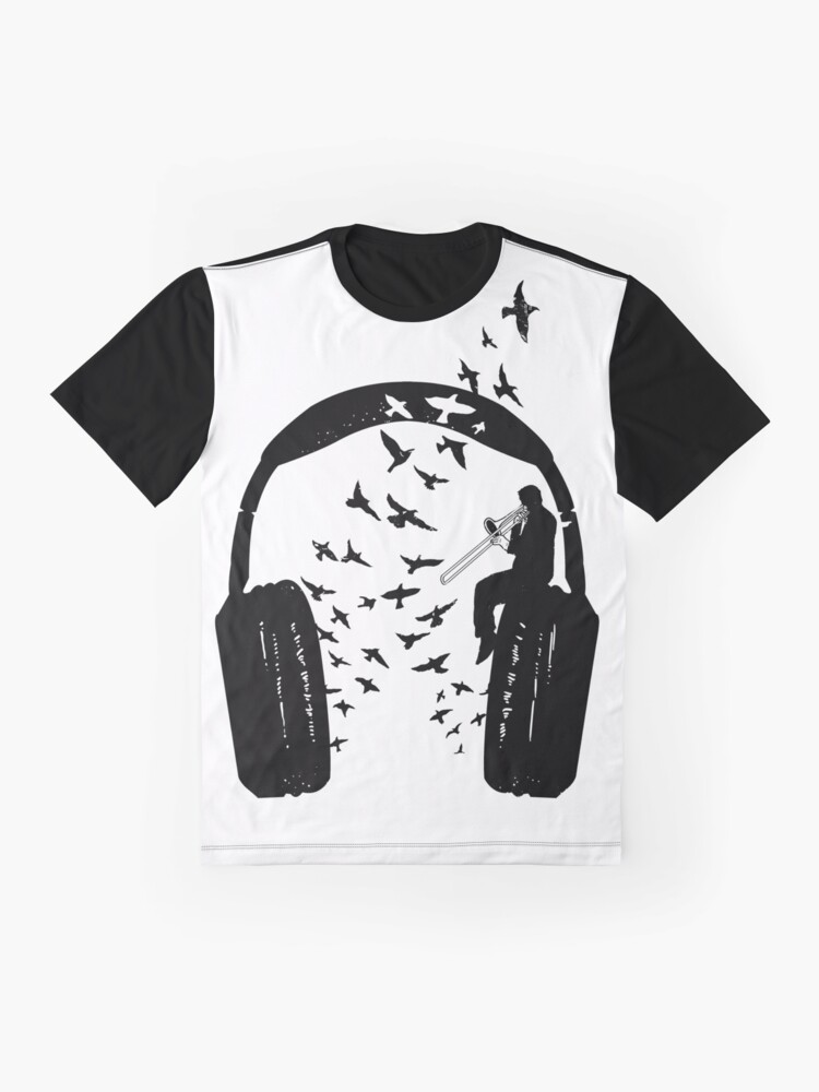 Alternate view of Headphone - Trombone Graphic T-Shirt
