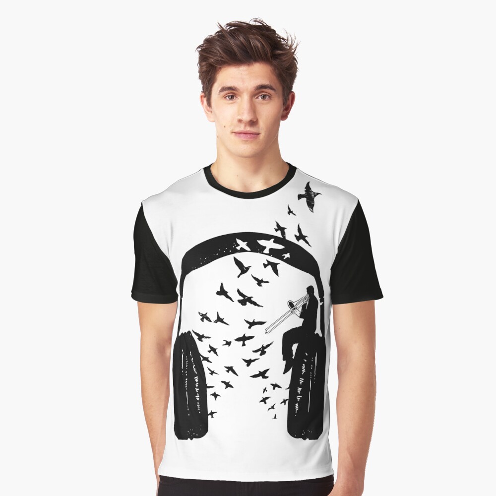 Headphone - Trombone Graphic T-Shirt