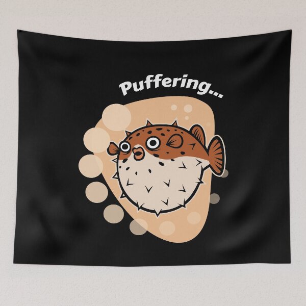 Item preview, Puffering Puffer Fish Sea designed and sold by MooonTees.