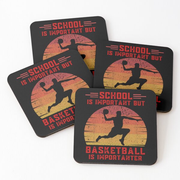 Item preview, School Is Important But Basketball Is Importanter Funny Education Basketballer Essential T-Sh designed and sold by amberk1cira.